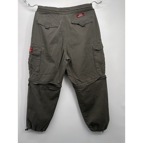 Lava Bay BarrelPants Mens 34x27 Wide Leg Baggy Parachute Cargo Vintage Y2K 2000s